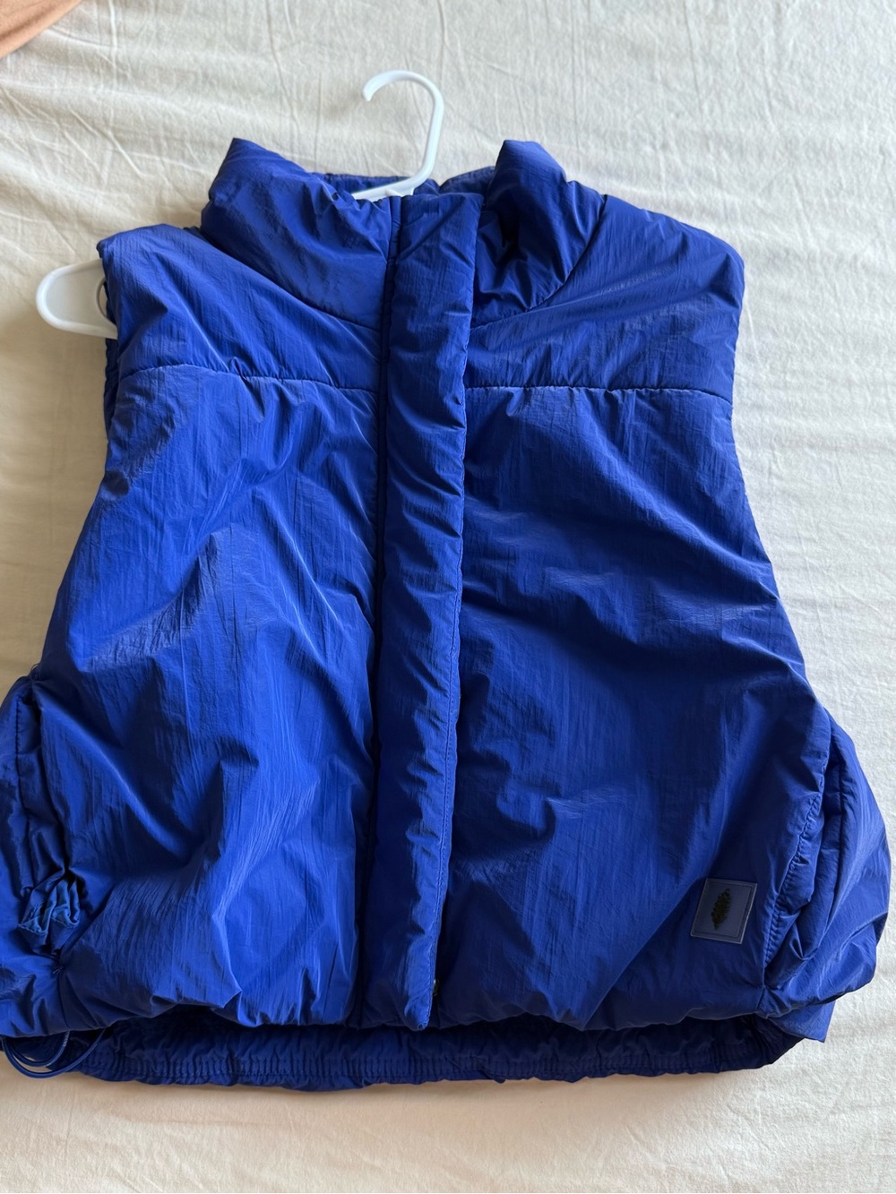 Free People Blue Puffer Vest Jacket